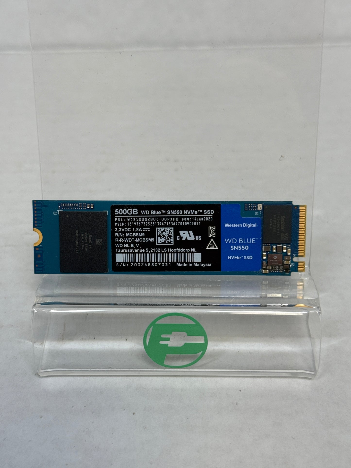 WD 2280mm Blue SN550 500GB M.2 NVMe Gen 3.0 x 4 SSD WDS500G2B0C-00PXH0
