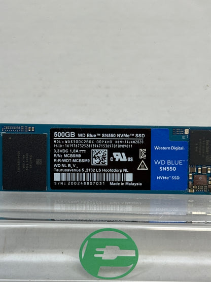 WD 2280mm Blue SN550 500GB M.2 NVMe Gen 3.0 x 4 SSD WDS500G2B0C-00PXH0