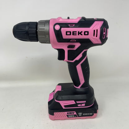 Deko DKCD20XL02 20V Max Cordless Drill Driver Kit w/ 1.5Ah Li-ion Battery