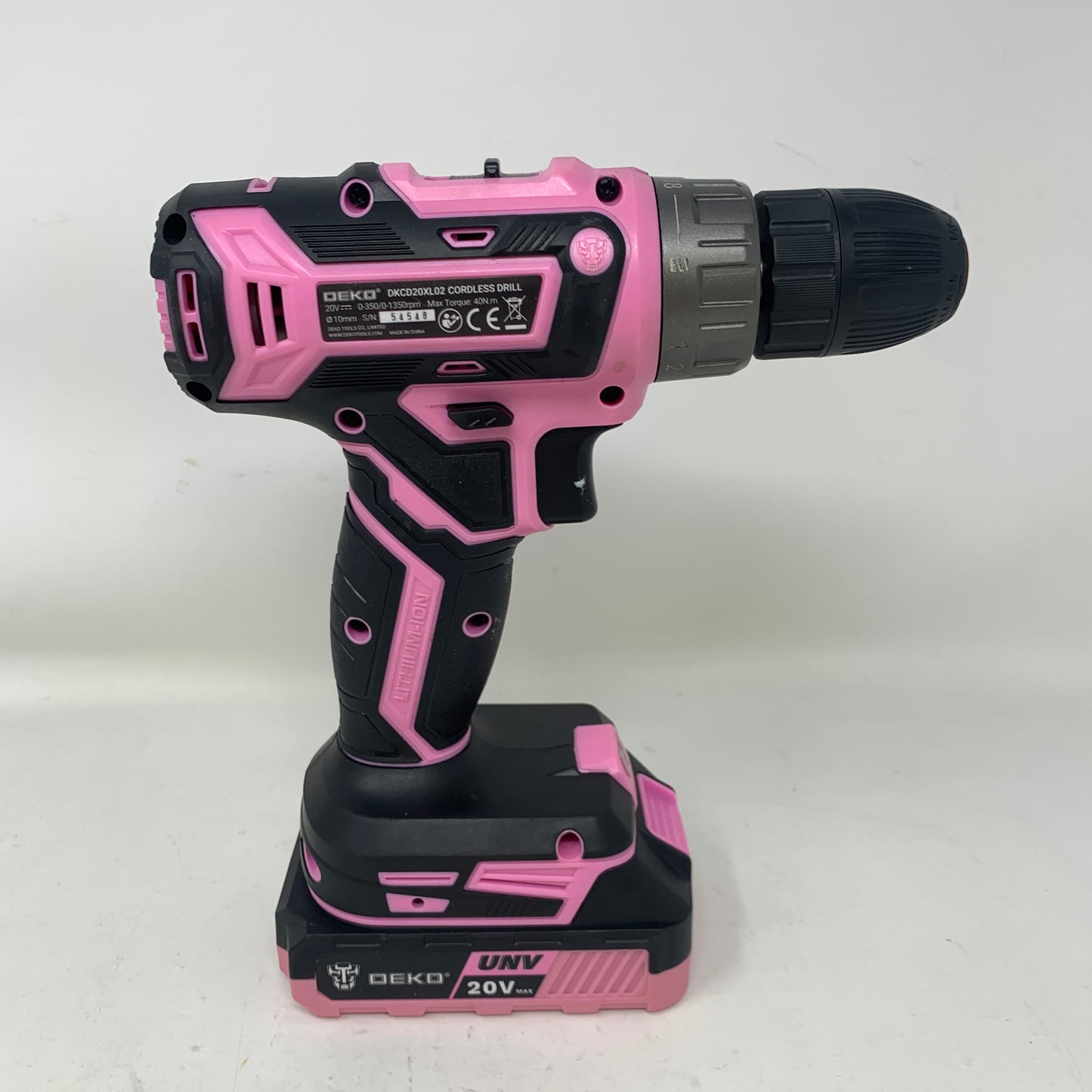 Deko DKCD20XL02 20V Max Cordless Drill Driver Kit w/ 1.5Ah Li-ion Battery