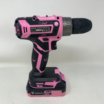 Deko DKCD20XL02 20V Max Cordless Drill Driver Kit w/ 1.5Ah Li-ion Battery