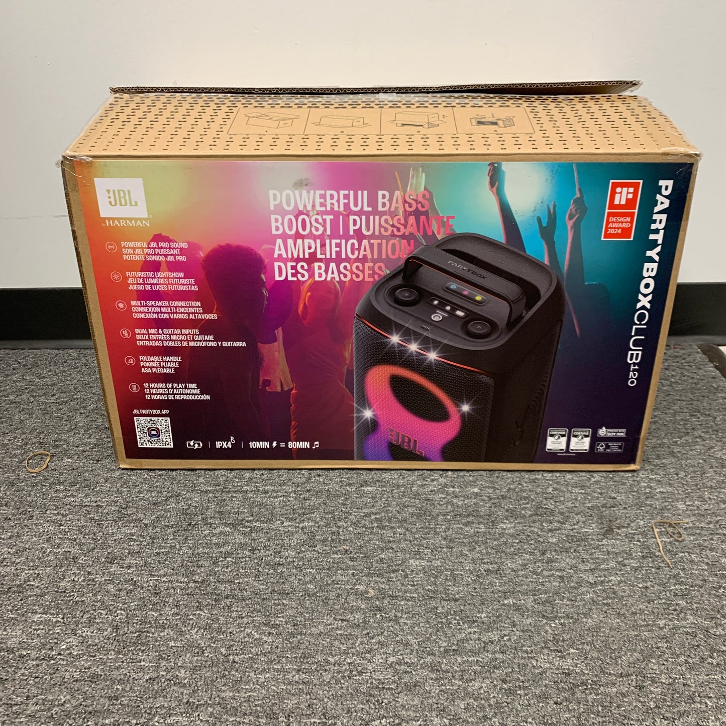 JBL PartyBox 120 Portable Party Speaker Black  JBLPBCLUB120AM
