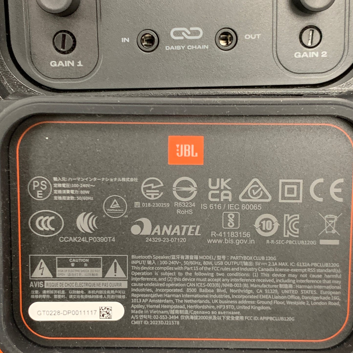 JBL PartyBox 120 Portable Party Speaker Black  JBLPBCLUB120AM