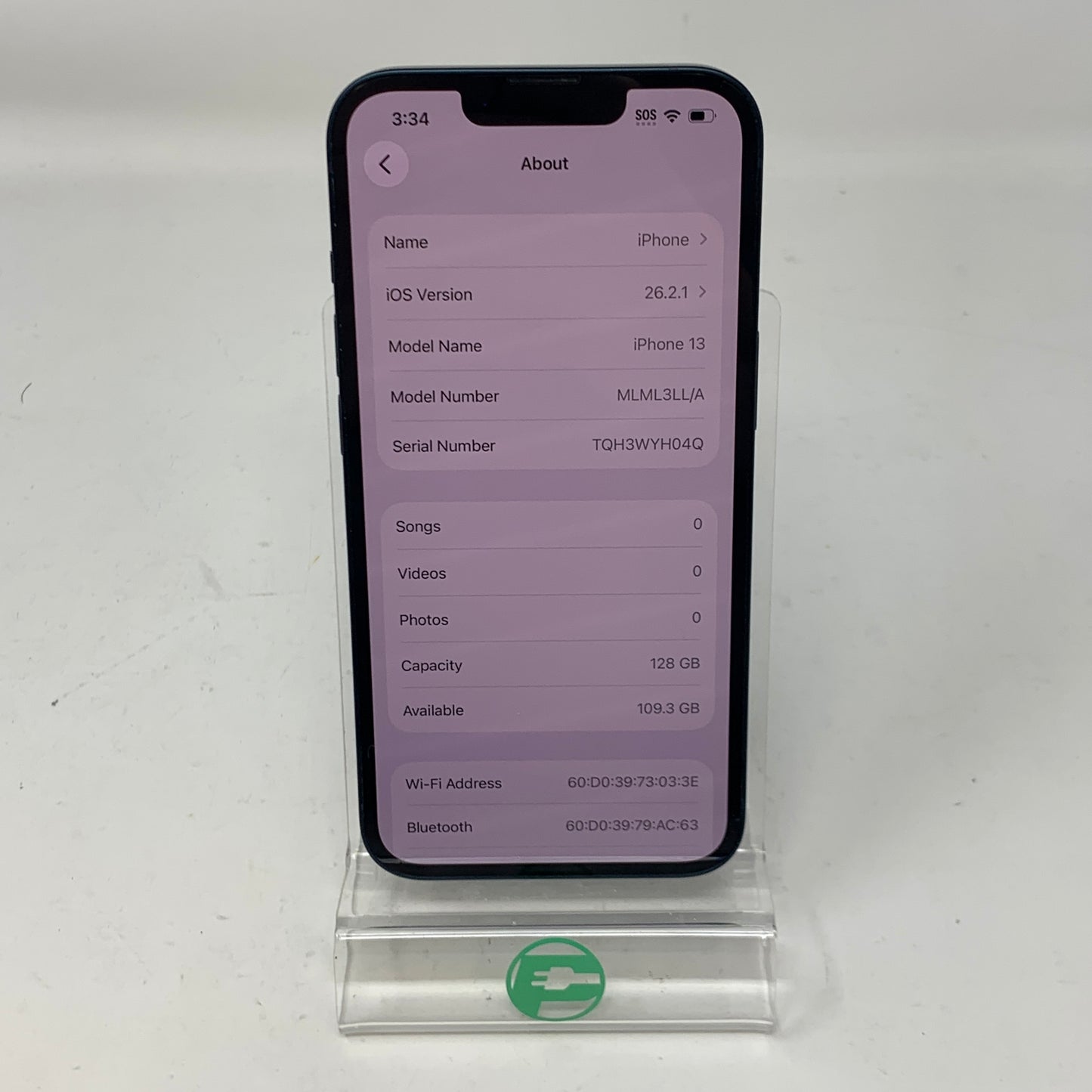 Factory Unlocked Apple iPhone 13 128GB Midnight MLML3LL/A