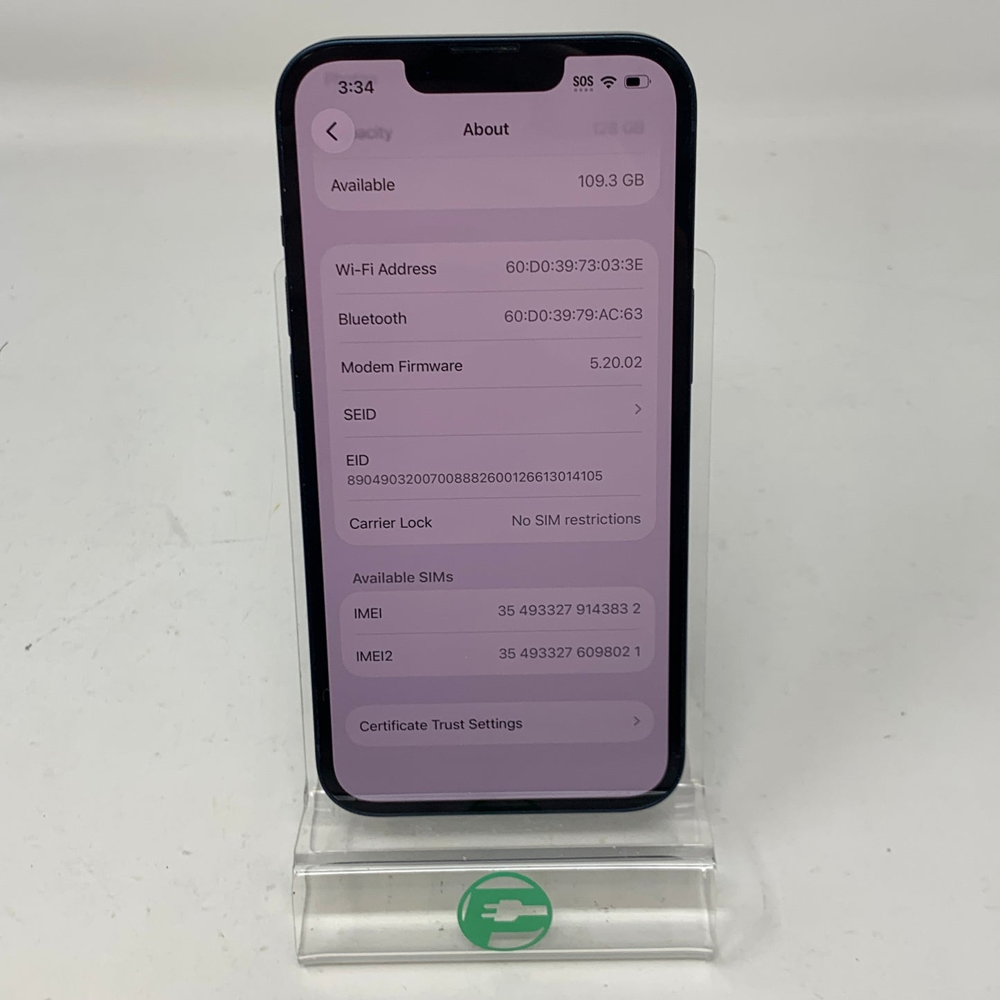 Factory Unlocked Apple iPhone 13 128GB Midnight MLML3LL/A