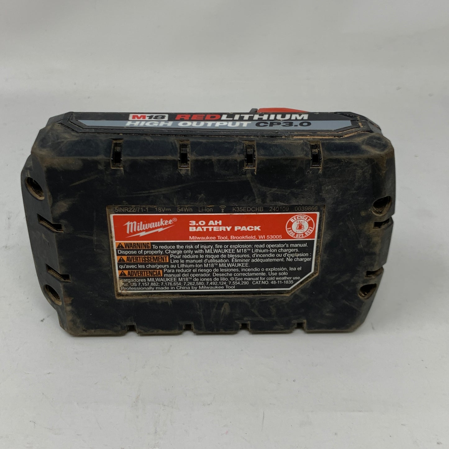 Milwaukee M18 REDLITHIUM CP 3.0 Ah 18V Battery Pack 48-11-1835