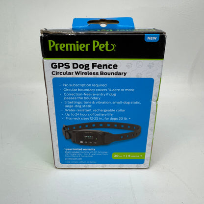 New Premier Pet GPS Dog Fence System Collar Circular Wireless Boundary GIF00-18024