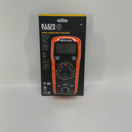 New Klein Tools MM325 Digital Multimeter Manual-Ranging 600V AC/DC