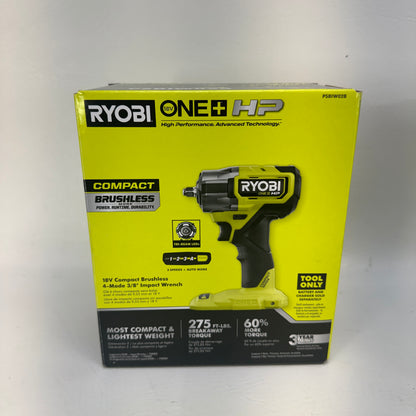 New Ryobi PSBIW02B 18V ONE+ HP Brushless Compact 3/8" Impact Wrench