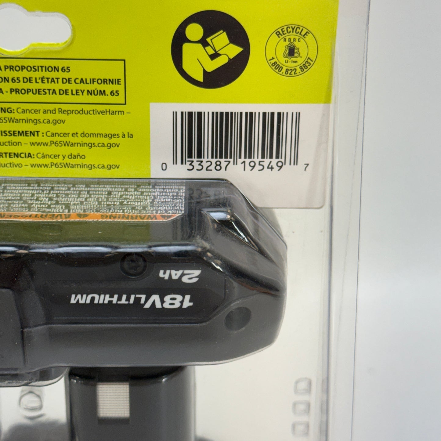 New Ryobi PBP2006 18V ONE+ 2.0 Ah Lithium-Ion Compact Battery (2-Pack)