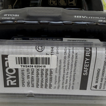 New Ryobi PBP2006 18V ONE+ 2.0 Ah Lithium-Ion Compact Battery (2-Pack)