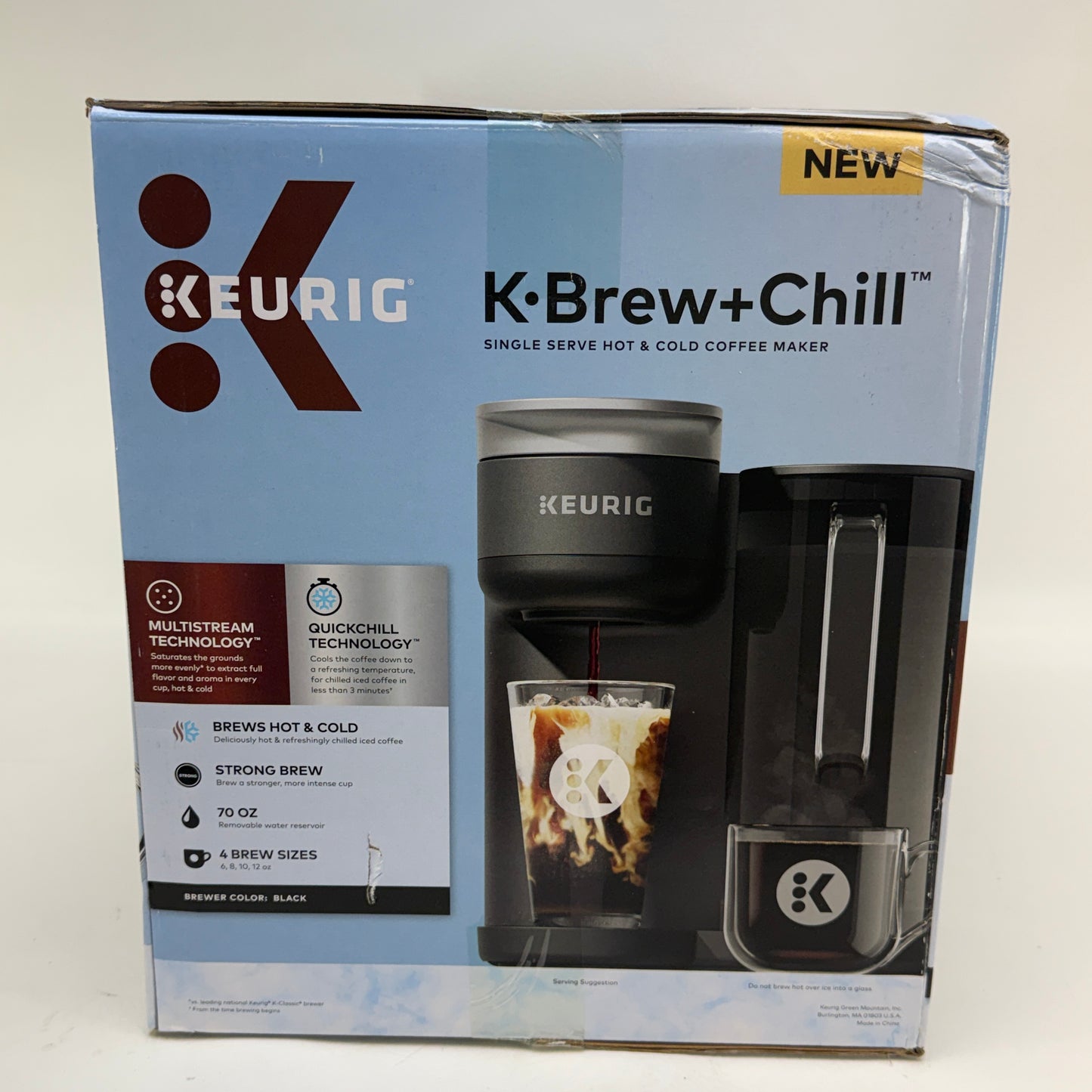 New Keurig K-Brew+Chill Single Serve Coffee Maker Iced & Hot Brewer 92038441