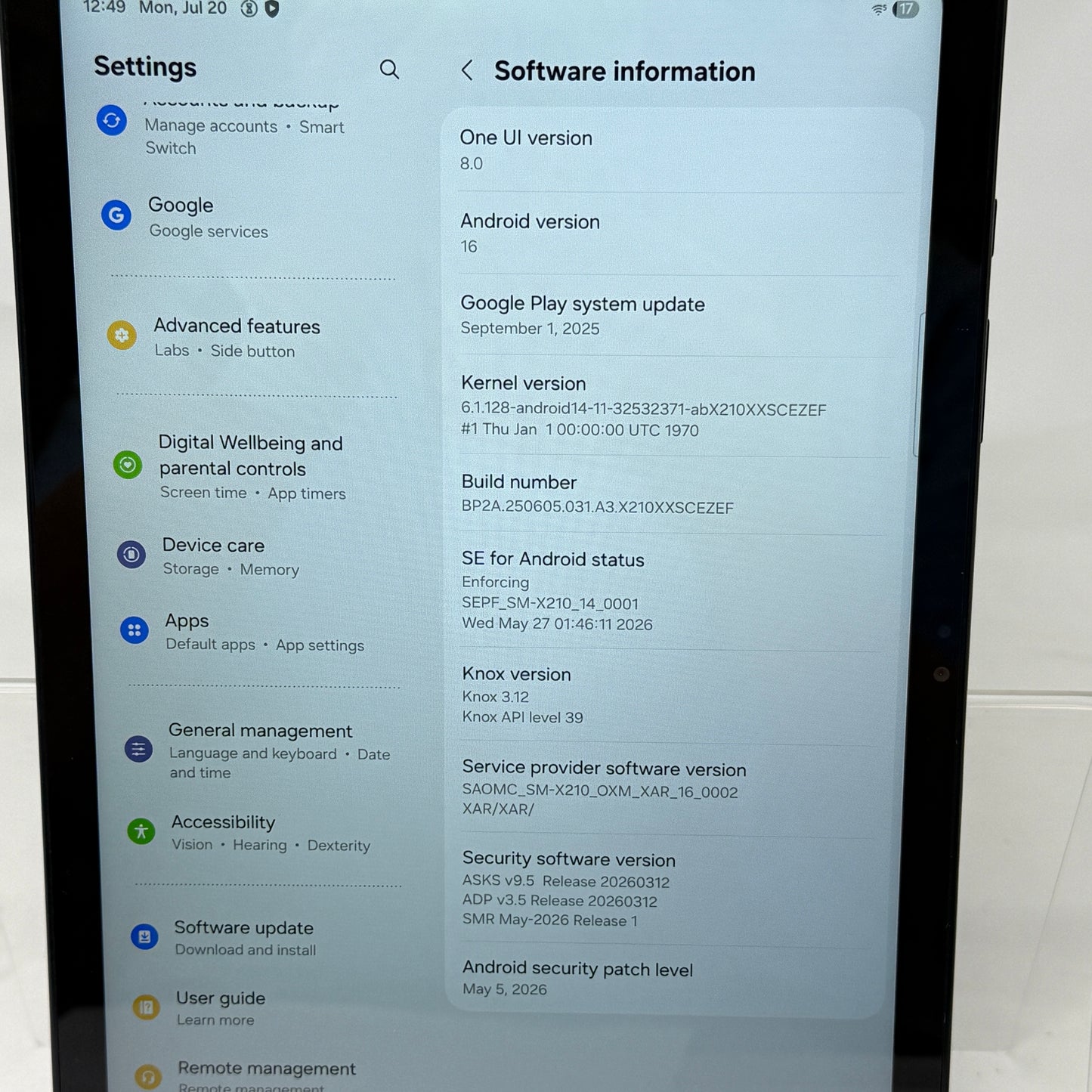 WiFi Only Samsung Galaxy Tab A9 Plus 11.0" 64GB Black SM-X210