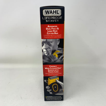 New Wahl LifeProof Shaver 318692 Black/Yellow Foil Shaver Waterproof