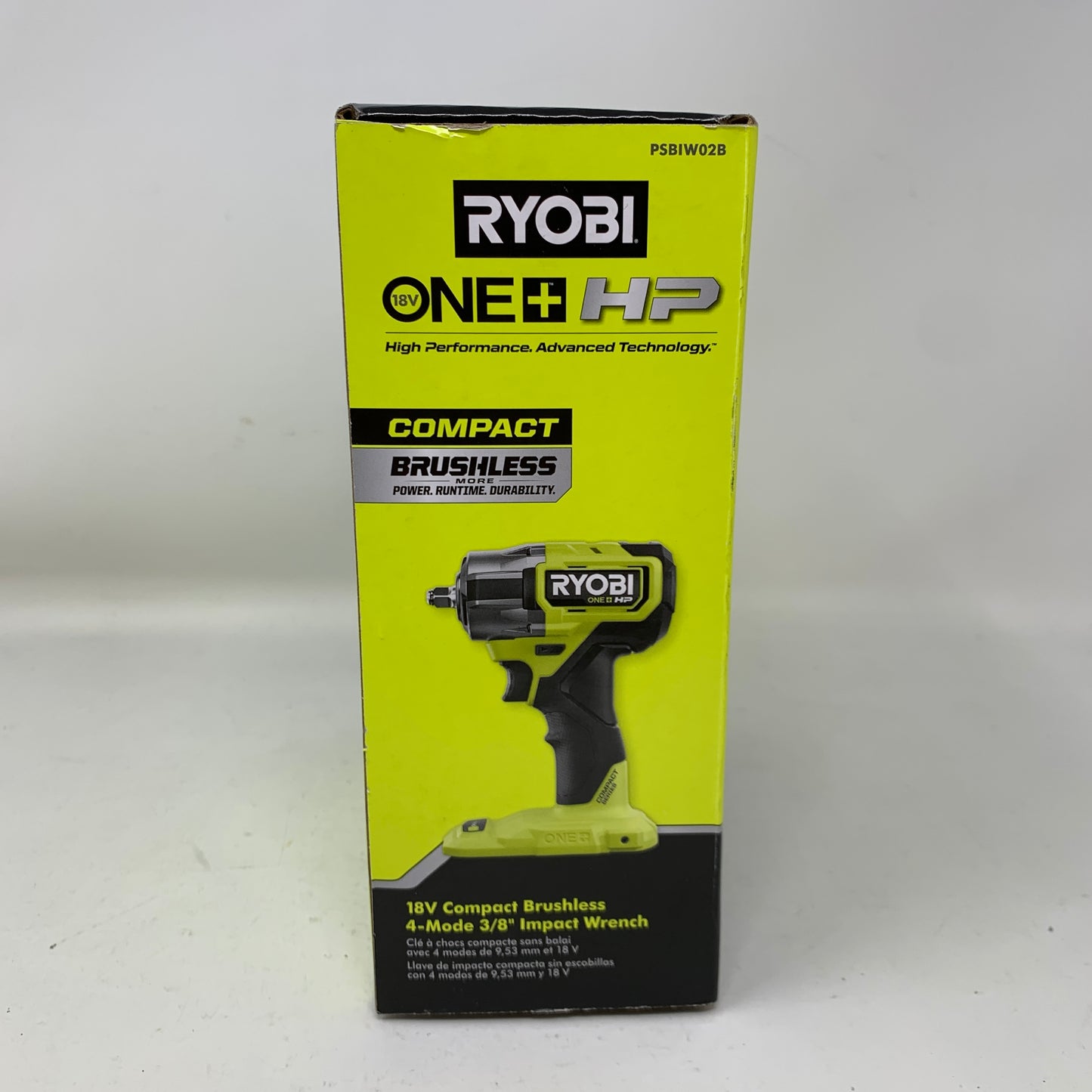 New Ryobi 18V ONE+ HP Brushless Compact 3/8" Impact Wrench 4-Mode PSBIW02B