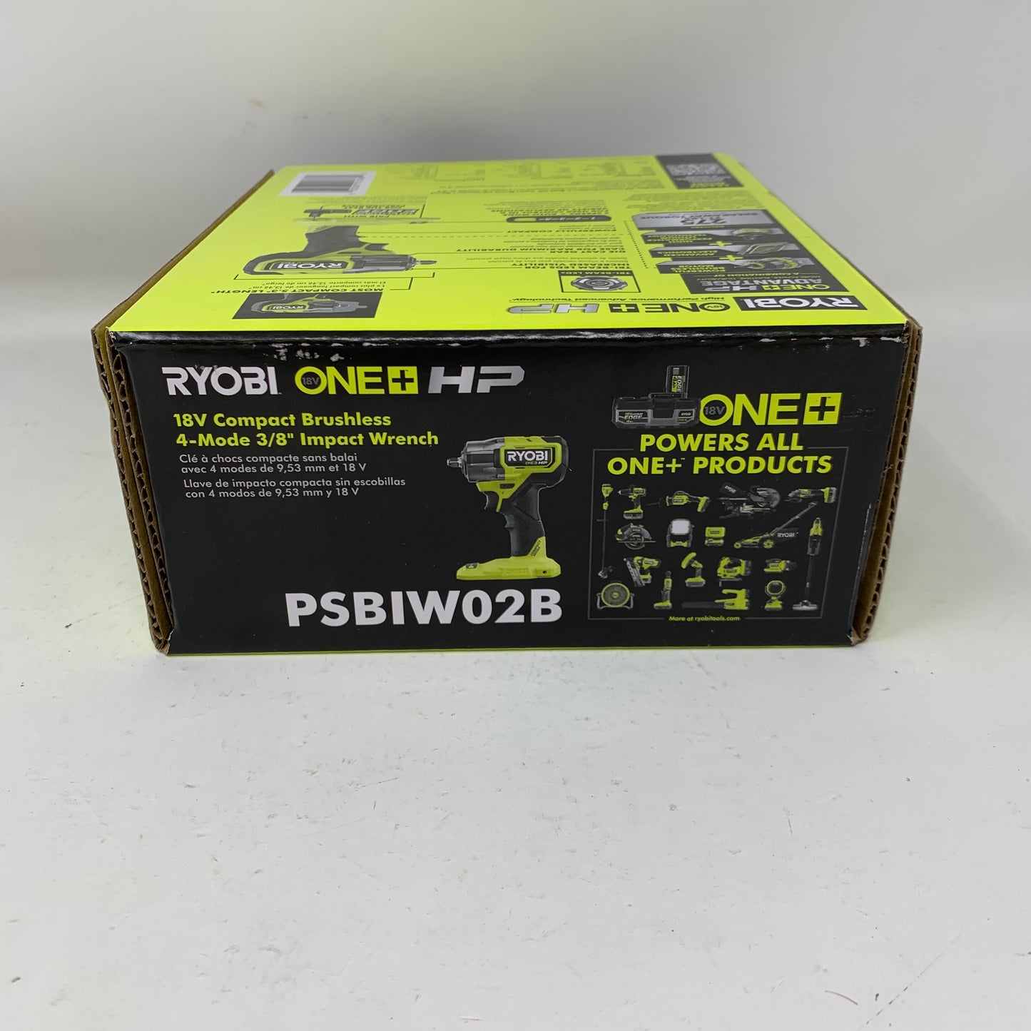 New Ryobi 18V ONE+ HP Brushless Compact 3/8" Impact Wrench 4-Mode PSBIW02B
