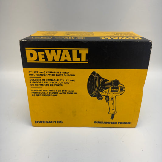 New DeWalt DWE6401DS 5" Variable Speed Disc Sander 6 Amp Corded