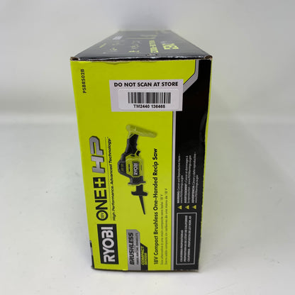 New Ryobi 18V ONE+ HP Brushless Compact One-Handed Reciprocating Saw PSBRS02B