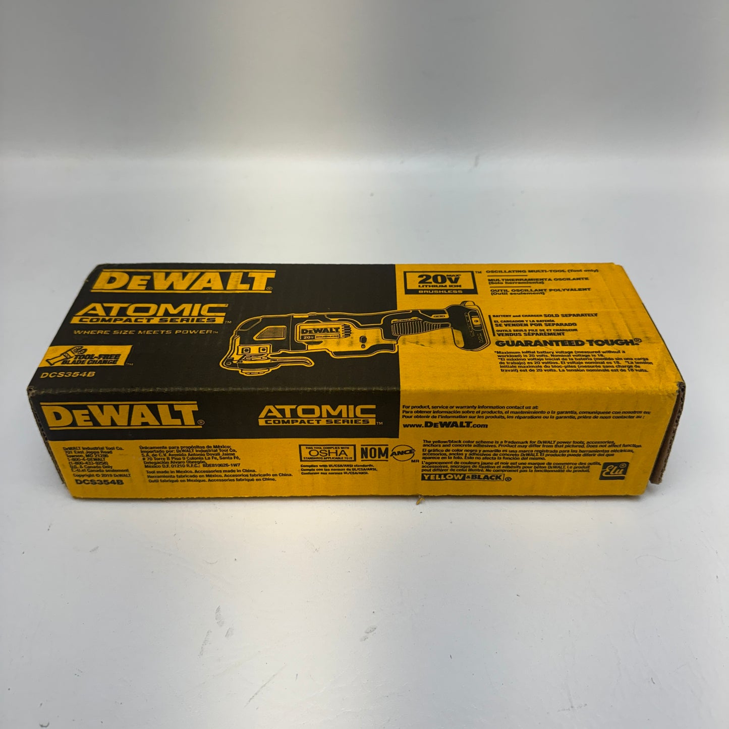 New DeWalt DCS354B ATOMIC 20V MAX Oscillating Multi-Tool Brushless Tool