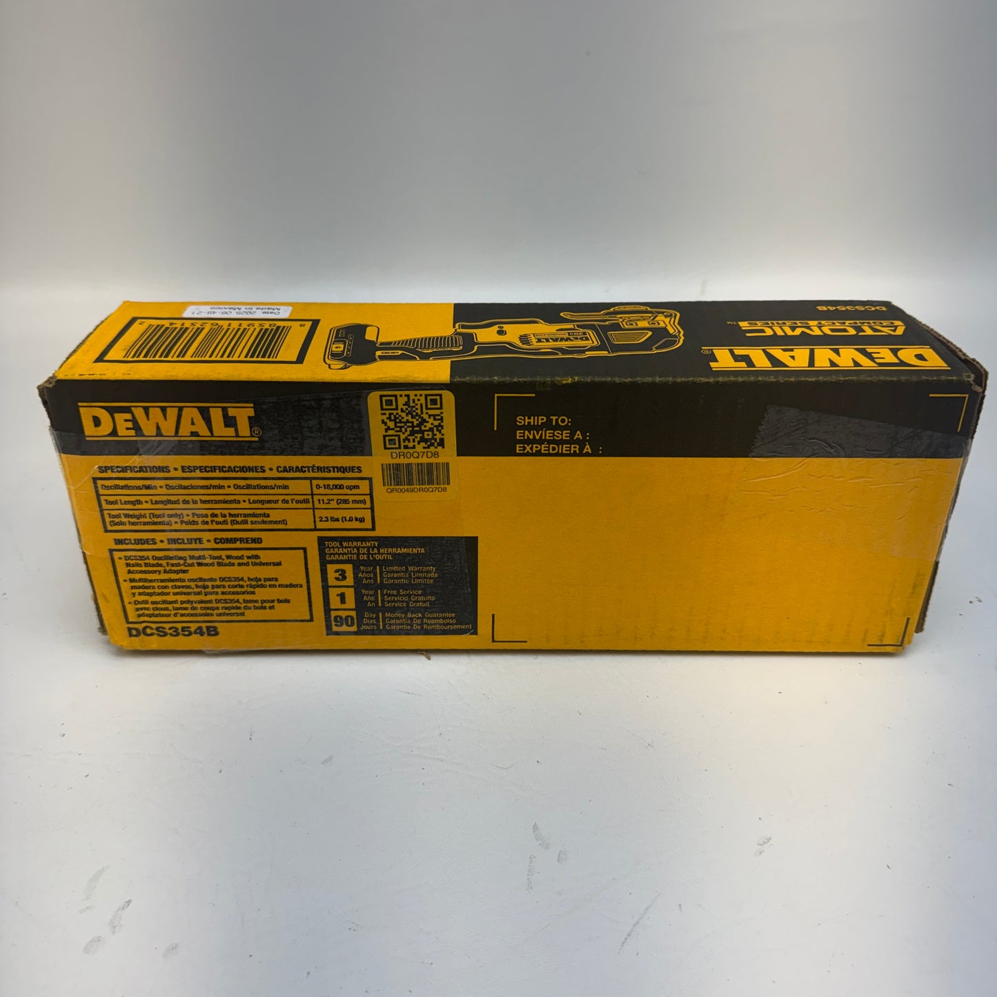 New DeWalt DCS354B ATOMIC 20V MAX Oscillating Multi-Tool Brushless Tool