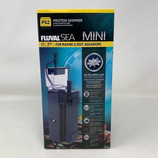 New Fluval Sea PS2 Mini Protein Skimmer 14324 for Saltwater Nano Aquarium 5-20G