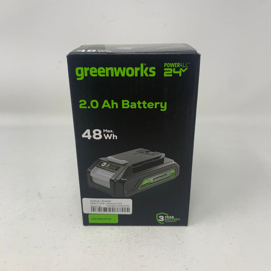 New Greenworks 24V 2.0 Ah Lithium-Ion Battery 94408464 LED Fuel Gauge