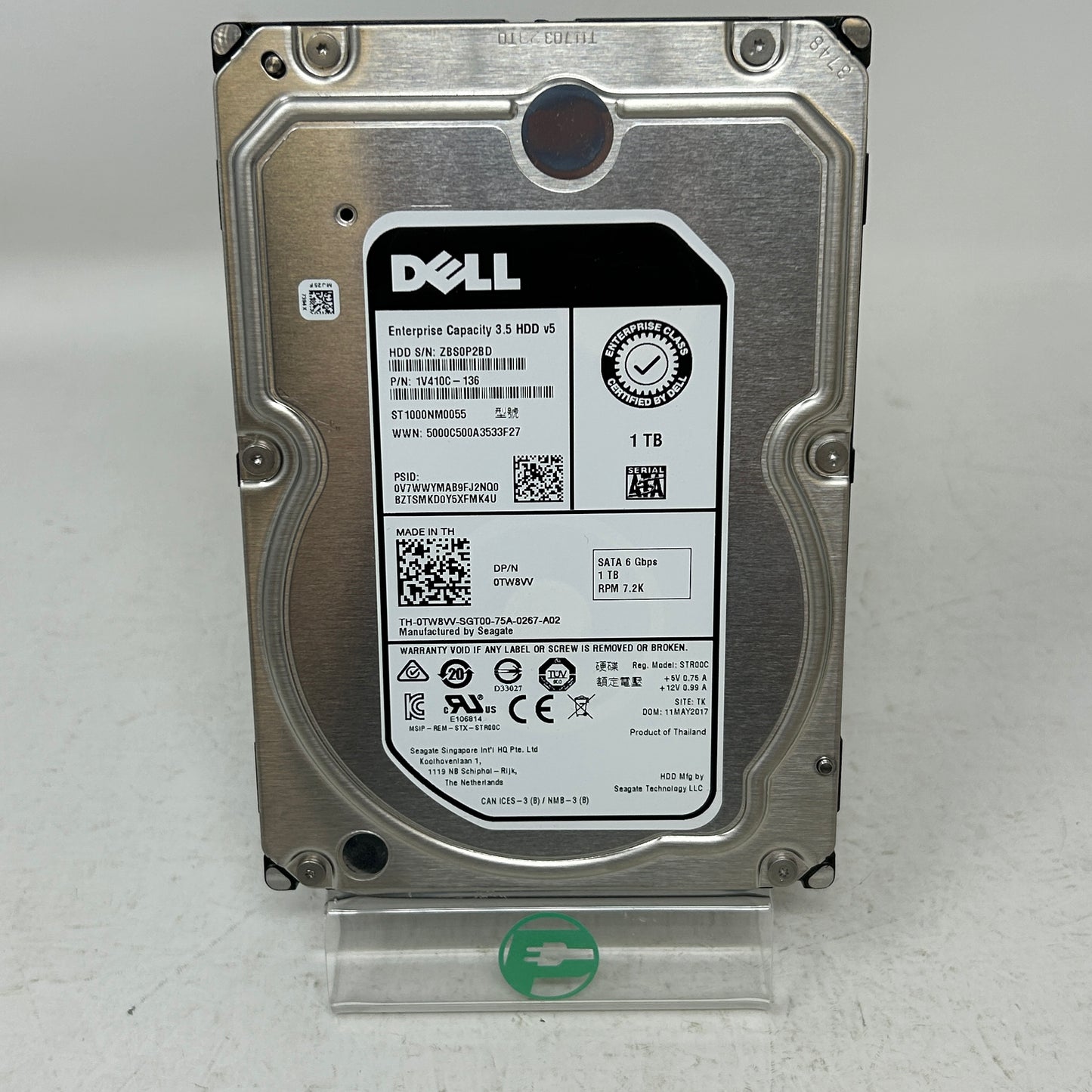 Dell 3.5" Enterprise Capacity HDD v5 1TB SATA III 6Gbps HDD STR00C