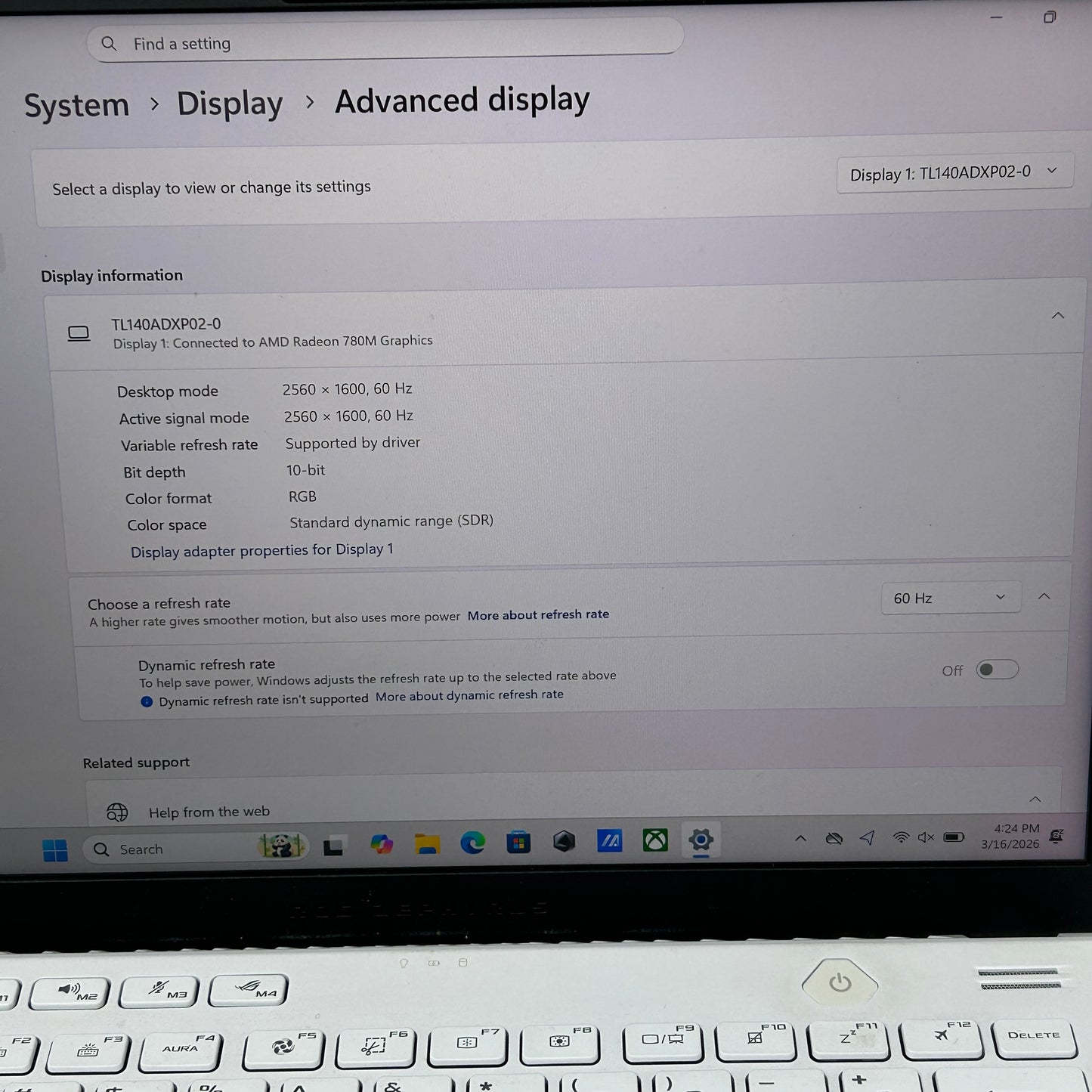 Asus ROG Zephyrus G14 GA402X 14" Ryzen 9 7940HS 4.0GHz 16GB RAM 512GB SSD 