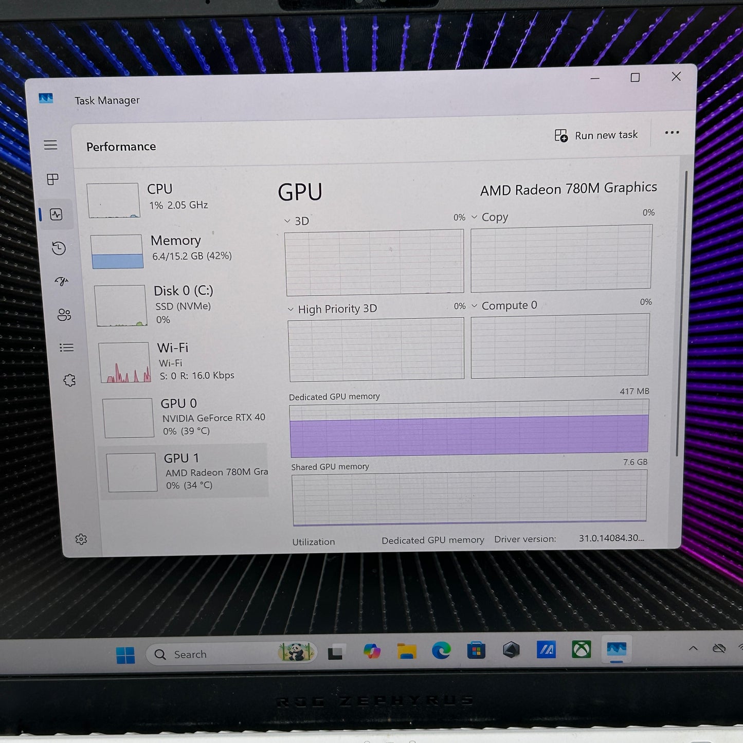 Asus ROG Zephyrus G14 GA402X 14" Ryzen 9 7940HS 4.0GHz 16GB RAM 512GB SSD 