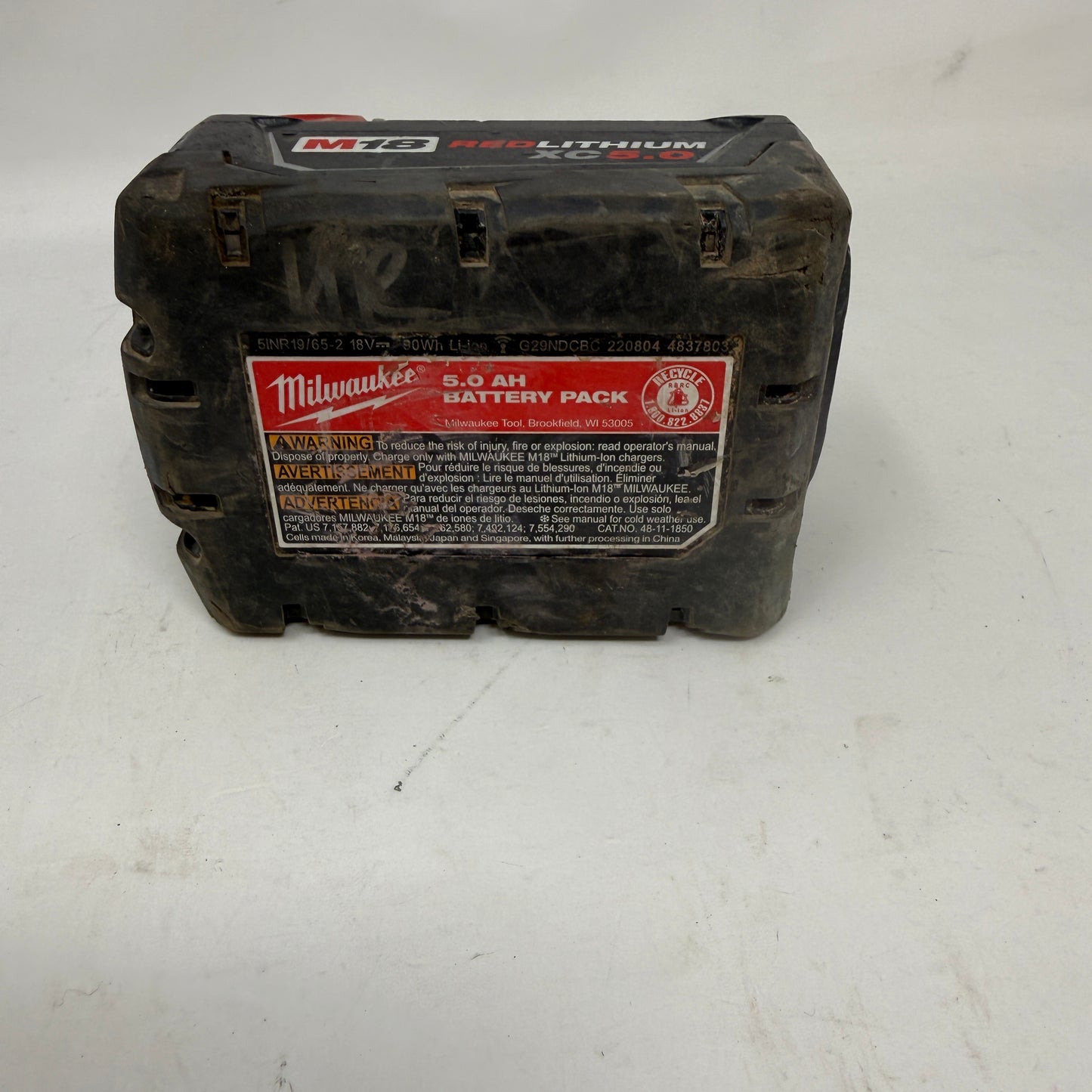 Milwaukee 48-11-1850 M18 Red Lithium-Ion XC5.0 Battery Pack