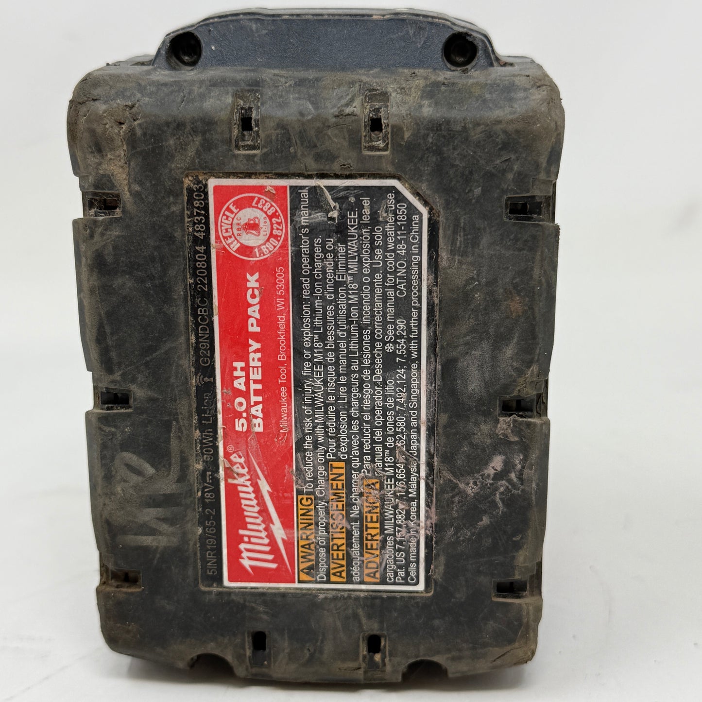 Milwaukee 48-11-1850 M18 Red Lithium-Ion XC5.0 Battery Pack