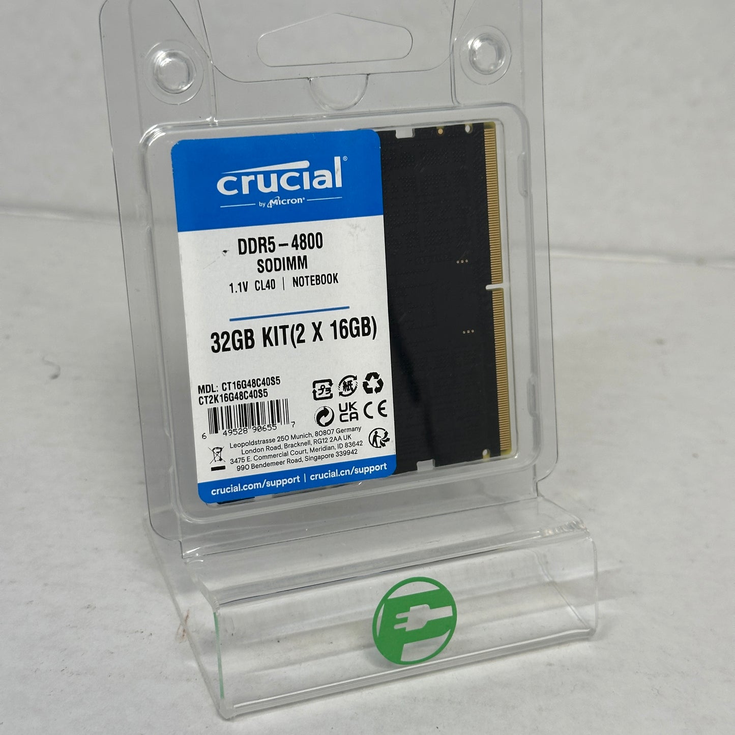 Crucial CT16G48C40S5 32GB (2x16GB) RAM DDR5 4800MHz EB222A49