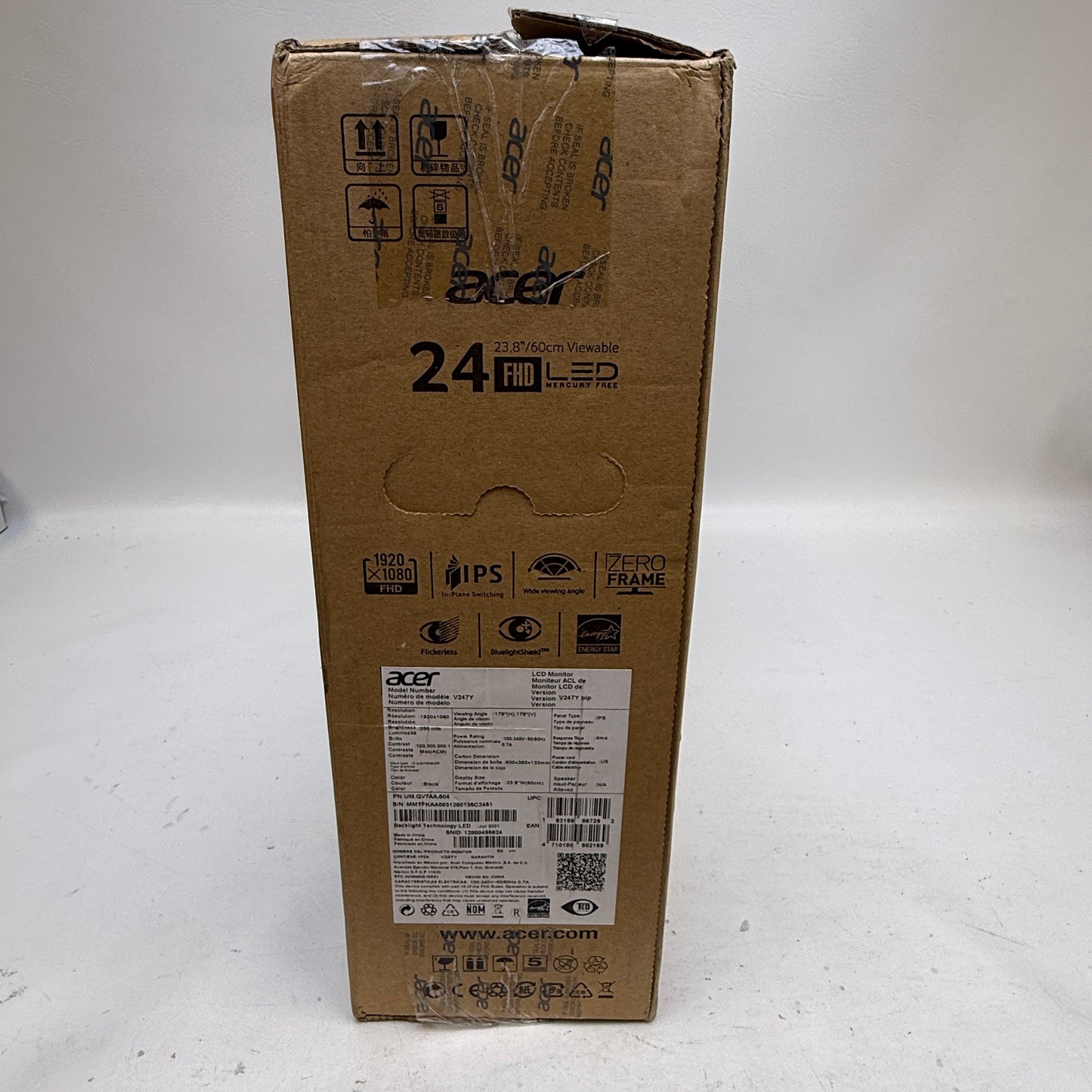 New Acer 24" V247Y LCD with LED backlight IPS Business / Multimedia Monitor