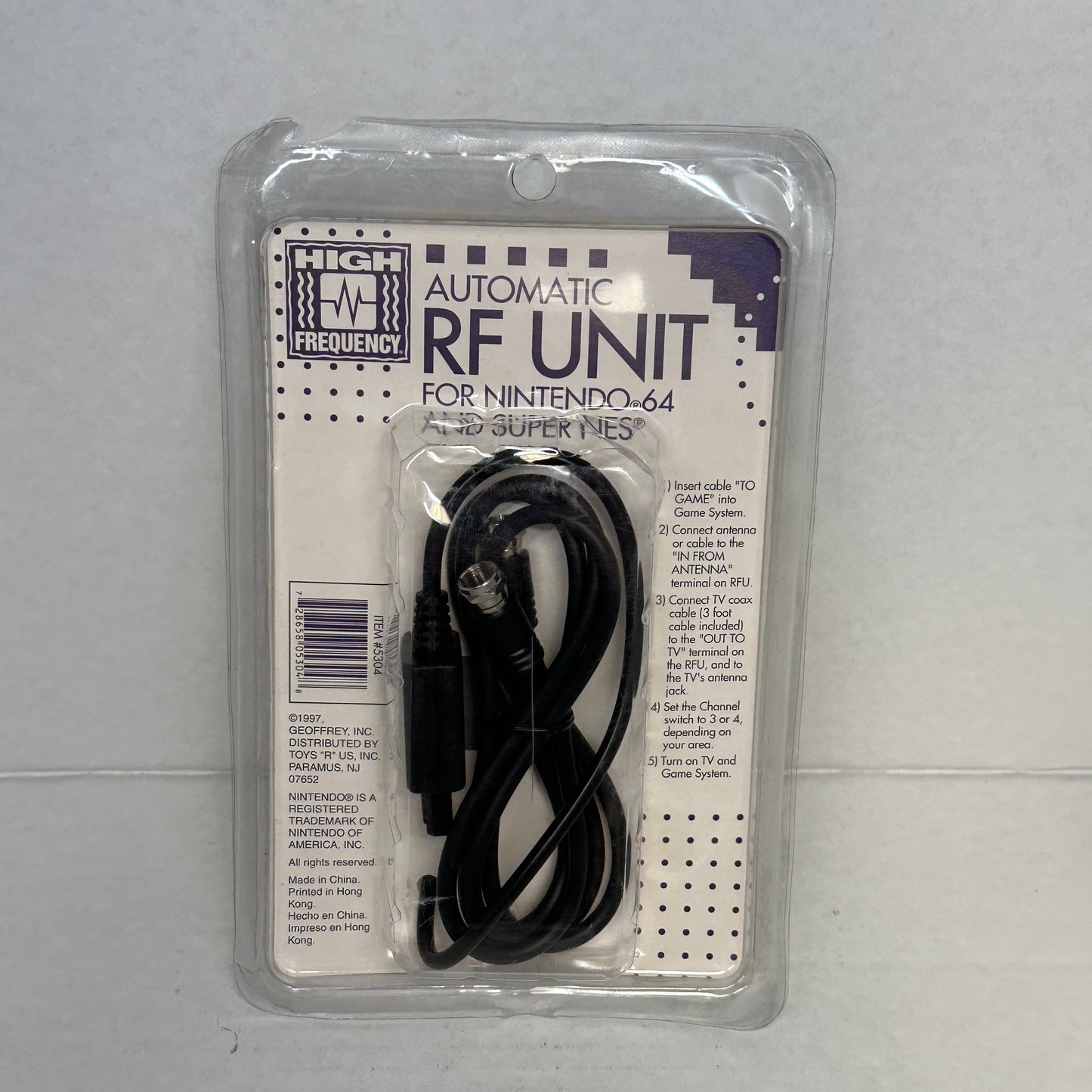 New High Frequency Automatic RF Unit RF Converter 5304 for Nintendo 64 NES SNES