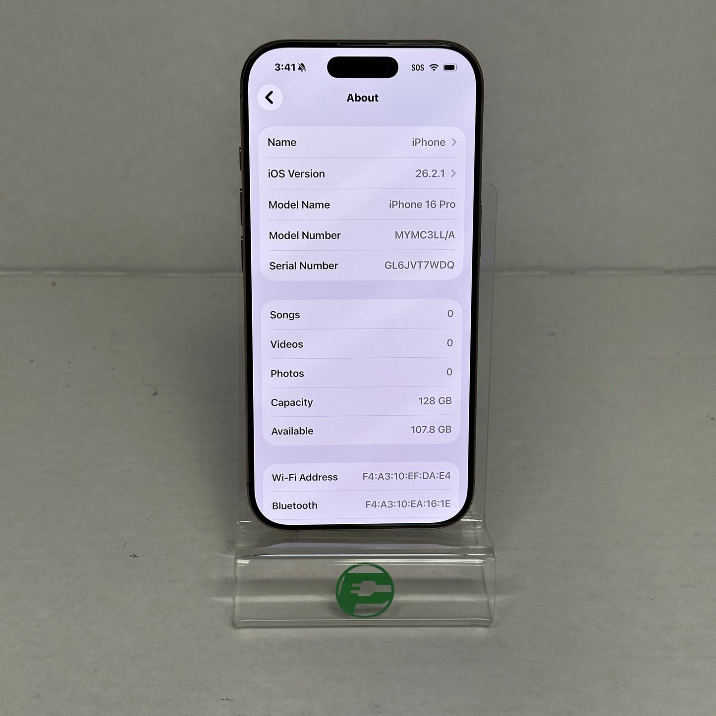 Factory Unlocked Apple iPhone 16 Pro 128GB Desert Titanium MYMC3LL/A