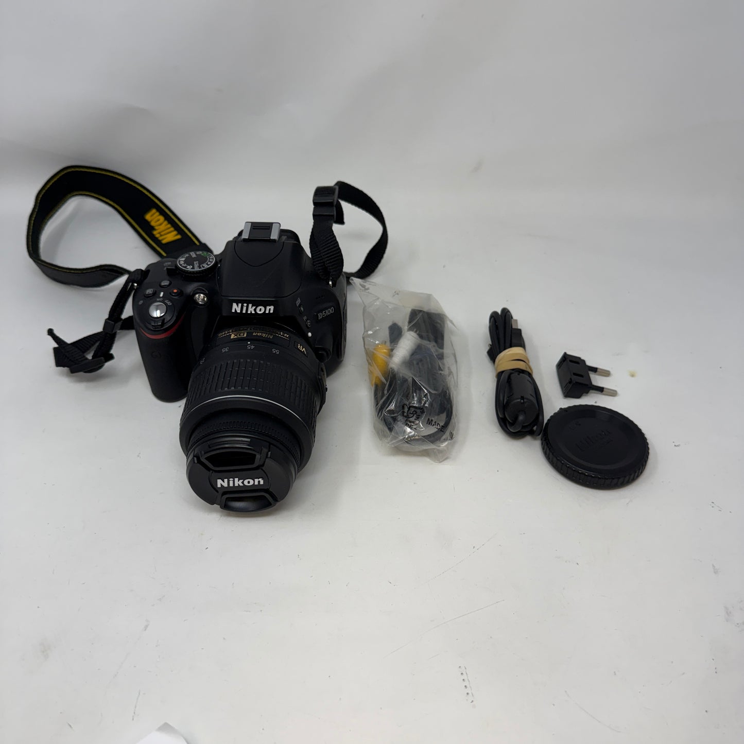 Nikon D5100 16.2MP DSLR Camera Bundle w/ AF-S 18-55mm VR Lens & Cables