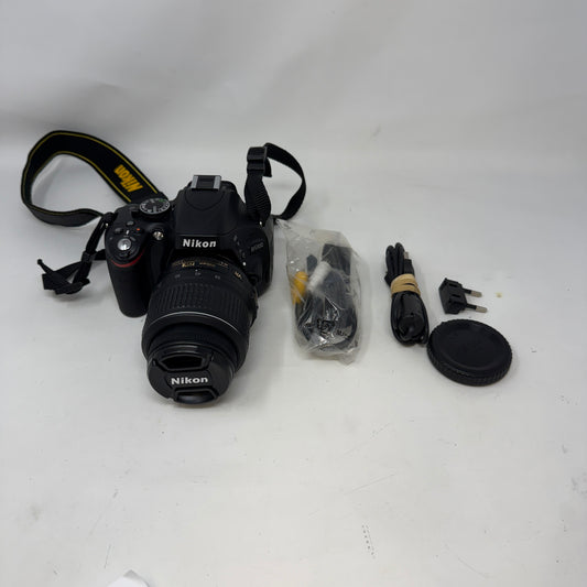 Nikon D5100 16.2MP DSLR Camera Bundle w/ AF-S 18-55mm VR Lens & Cables