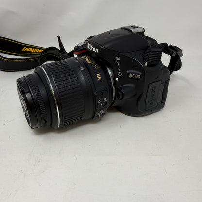 Nikon D5100 16.2MP DSLR Camera Bundle w/ AF-S 18-55mm VR Lens & Cables