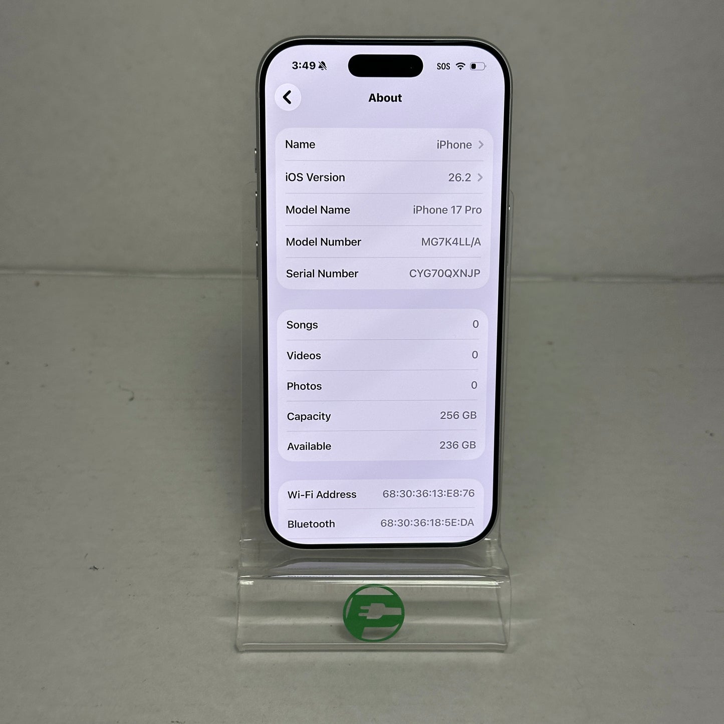 Factory Unlocked Apple iPhone 17 Pro 256GB Silver MG7K4LL/A