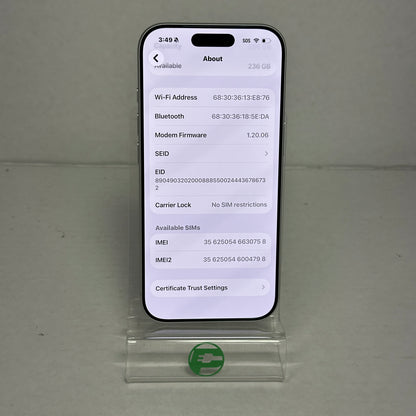 Factory Unlocked Apple iPhone 17 Pro 256GB Silver MG7K4LL/A