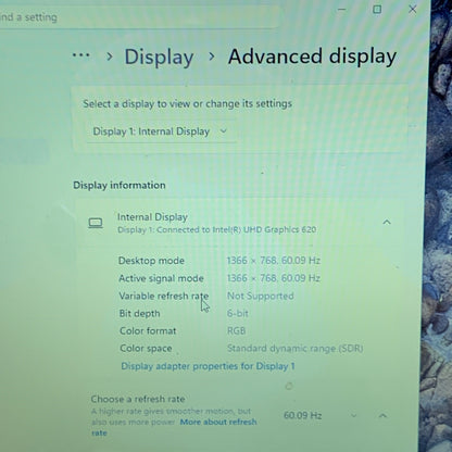 HP Laptop UU6LIRT 15.6" i5-8250U 1.6GHz 8GB RAM 128GB SSD