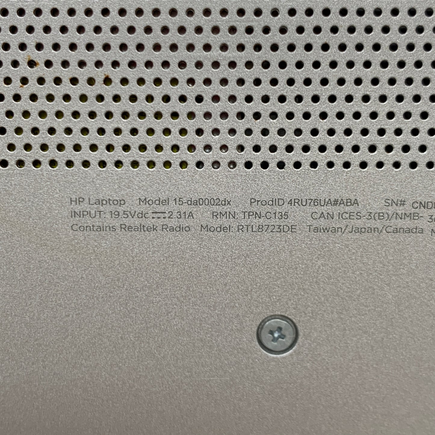 HP Laptop UU6LIRT 15.6" i5-8250U 1.6GHz 8GB RAM 128GB SSD