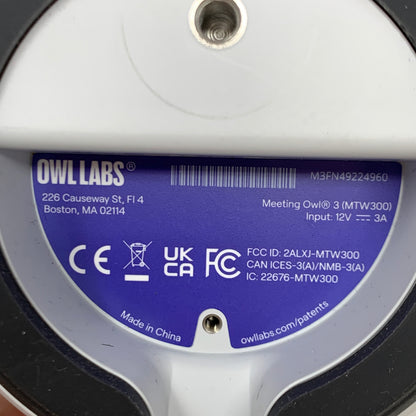 Owl Labs Meeting Owl 3 Video Conferencing Camera MTW300