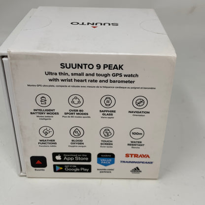 Suunto 9 Peak 43mm GPS Smartwatch Activity Tracker Black Stainless Steel 