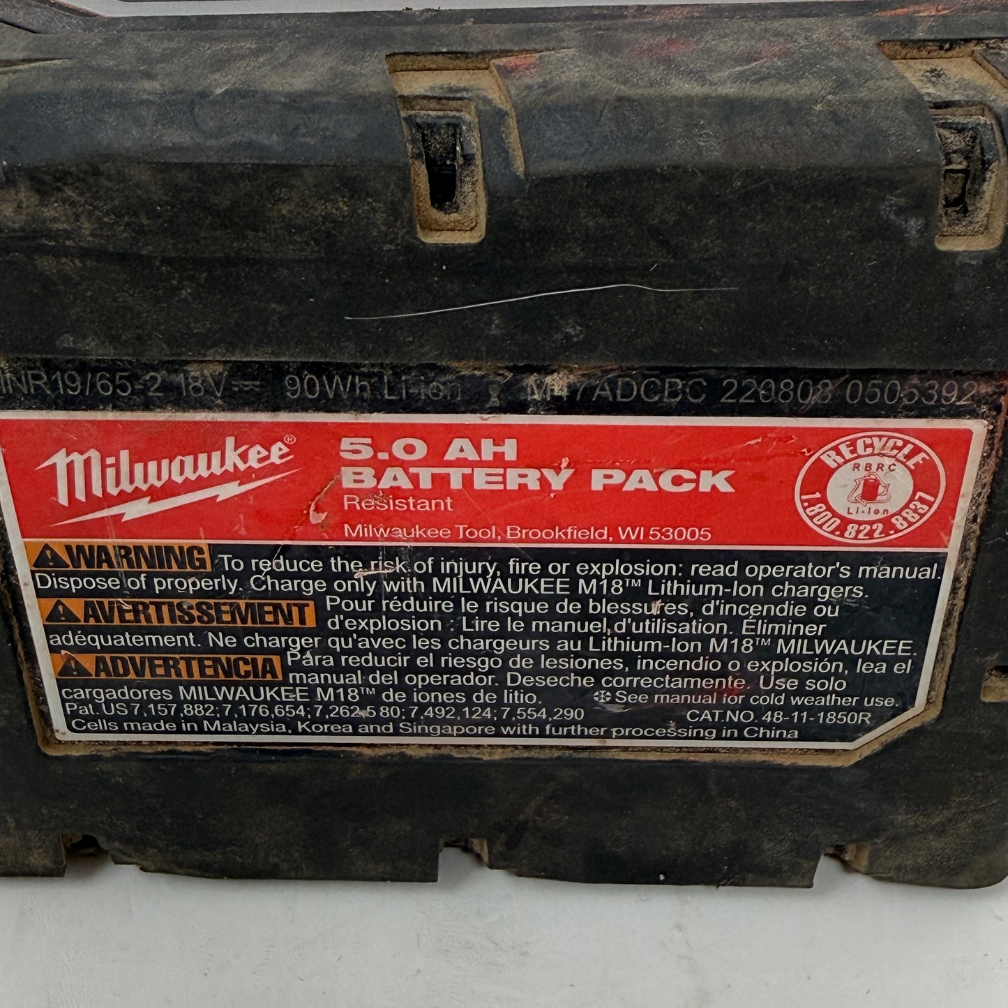 Milkwaukee 48-11-1850R  Power Tool Battery