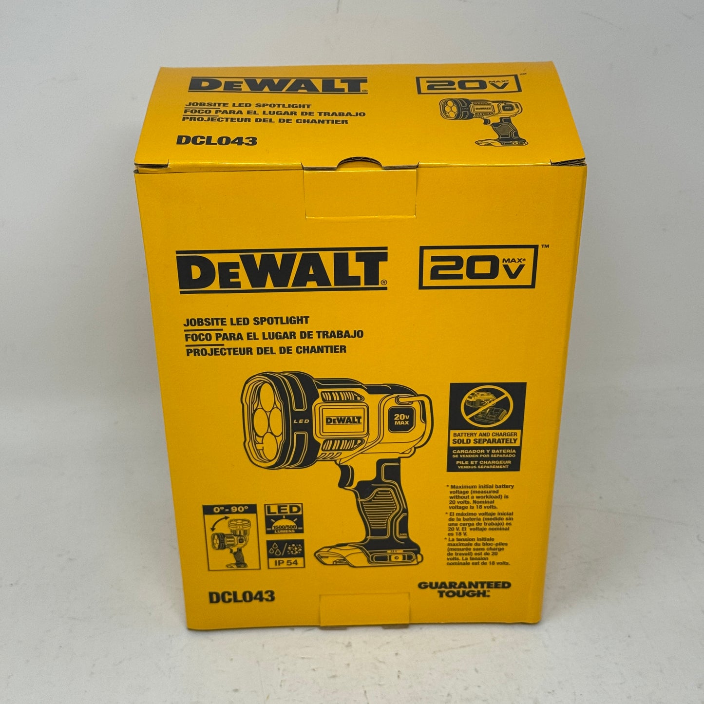 New Dewalt DCL043 20V MAX LED Jobsite Spotlight