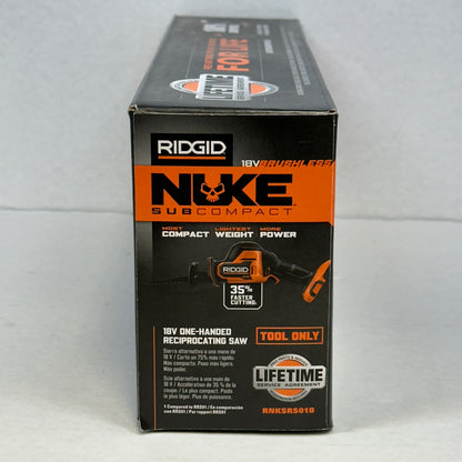 RIDGID 18V NUKE SubCompact Brushless One-Handed Reciprocating Saw