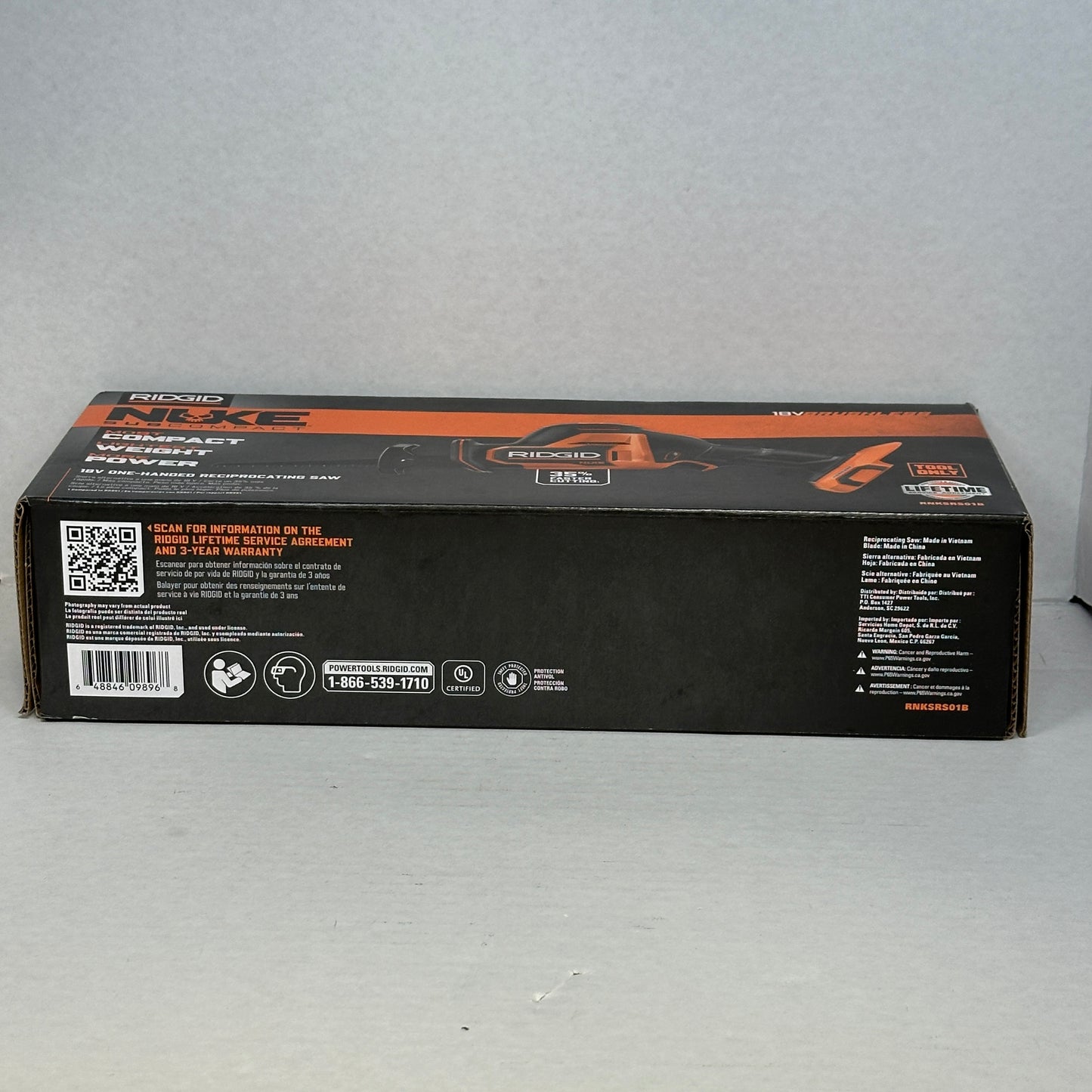 RIDGID 18V NUKE SubCompact Brushless One-Handed Reciprocating Saw