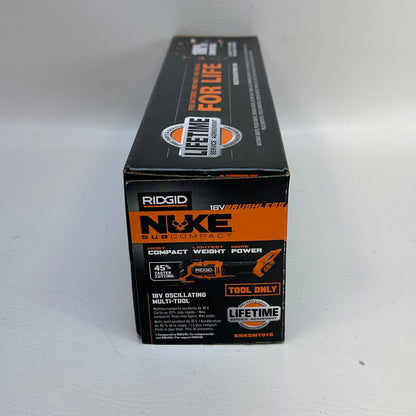 New RIDGID 18V NUKE SubCompact Brushless Cordless Multi-Tool RNKSMT01B