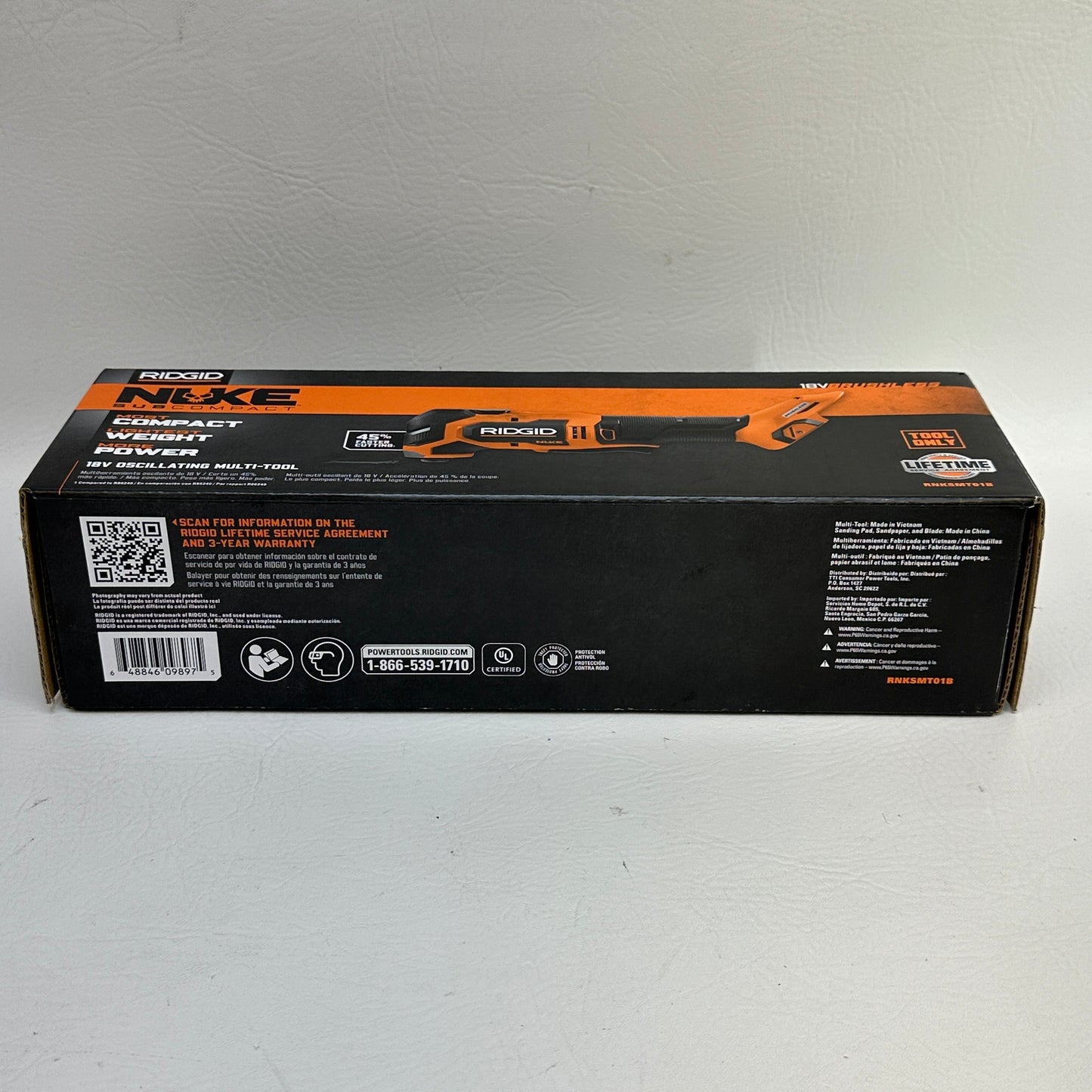 New RIDGID 18V NUKE SubCompact Brushless Cordless Multi-Tool RNKSMT01B